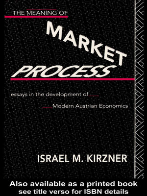 cover image of The Meaning of the Market Process